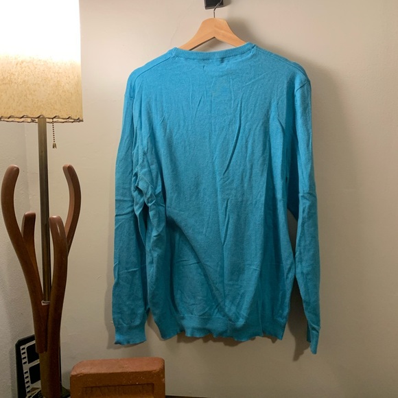 Miller and Monroe Turquoise Light Sweater Sz XL - Picture 3 of 7